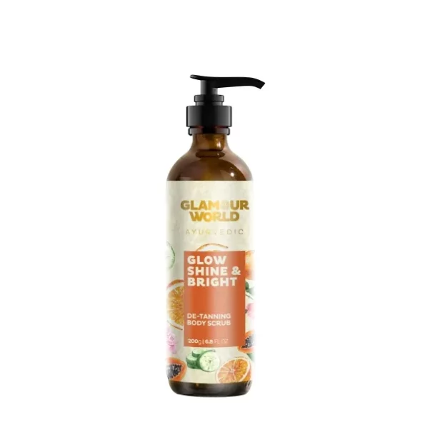 Glamour World Ayurvedic Glow Shine & Bright De-Tanning Body Scrub I Gel textured body scrub helps remove suntan, leaves skin radiant and smooth I Enriched with Orange,Papaya,Tomato, Herbkart8t761alsMMmW9L.webp, Herbkart8t761alsMMmW9L