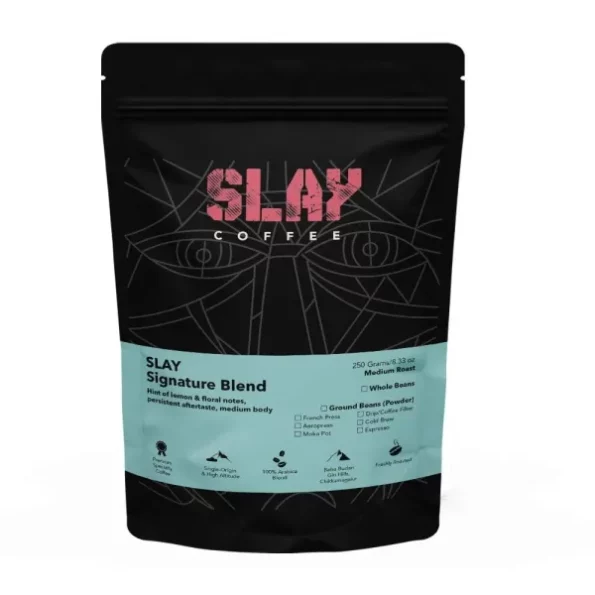 SLAY Signature Superior Arabica Ground Coffee Powder, Single Origin | Medium Roast, 250g available on Herbkart