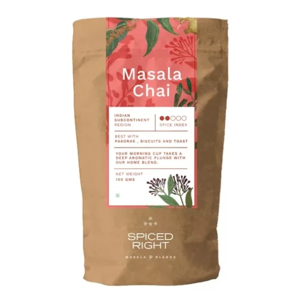 Spiced Right Chai Masala Powder for Tea 100gm available on Herbkart