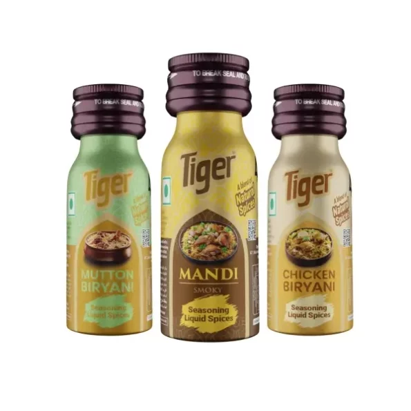 Tiger Mandi, Tiger Mutton Biryani, Tiger Chicken Biryani Essence Seasoning Liquid Spices - 18 * 3-54 ML available on Herbkart