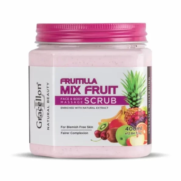 Gracellon Fruitilla Mix Fruit Face & Body Massage Scrub available on Herbkart