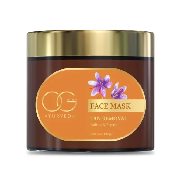 OG Beauty Tan Removal Saffron & Papaya Face Mask 100 GM available on Herbkart