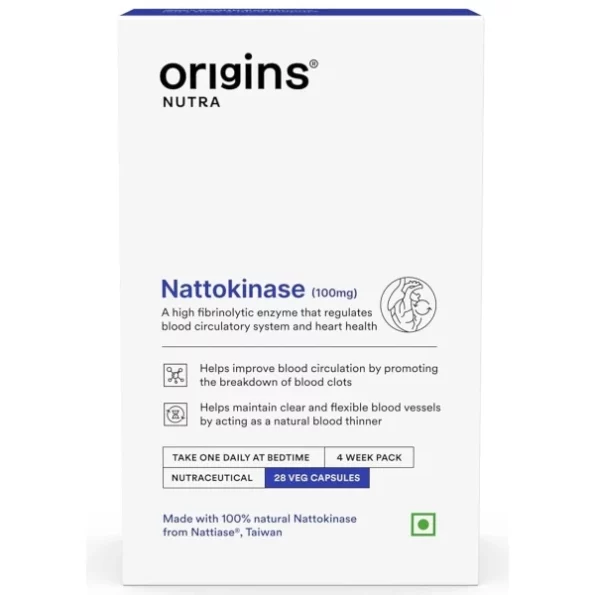 Origins Nutra Nattokinase 28 Capsules available on Herbkart