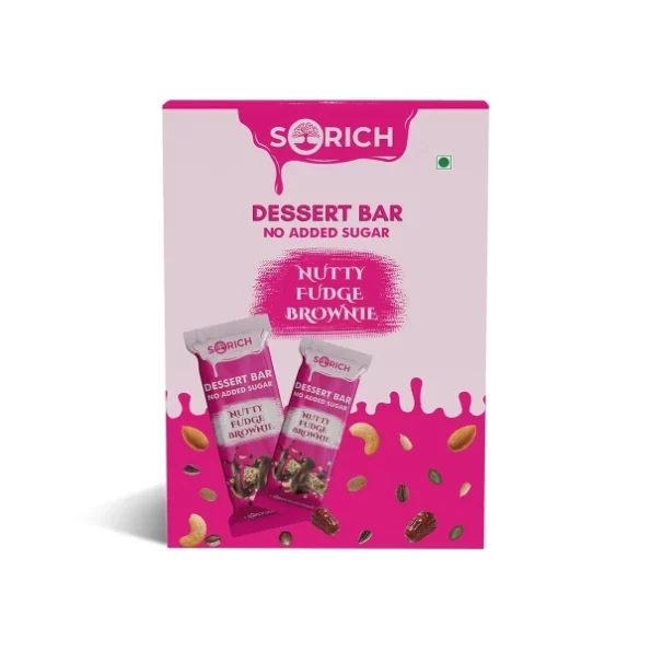 Sorich Organics Dessert Energy Bars Nutty Fudge Brownie, Pack of 6 x 35gm ( 210 gm )| Breakfast Bars Variety Pack | Daily Protein Snack | High Energy & Nutrition Bars | 8g Protein & 7g Fibre Protein Bars | No Preservatives | No added Sugar | Healthy Diet with Fruits, Nuts, Daes , Cocoa Nibs , Almonds ,Gluten Free, Crunchy Granola Bars, Packed with Chia and Sunflower Seeds (6 Bars), Herbkart8t761oMx8d20peL.webp,