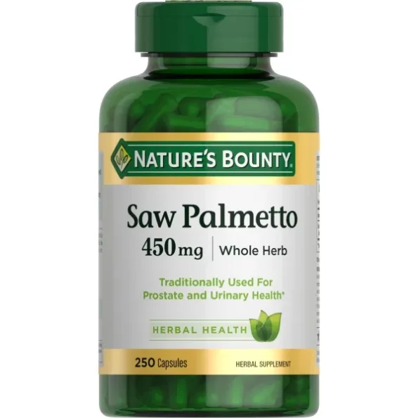 Natures Bounty Saw Palmetto Capsules 450 mg, 250 Count available on Herbkart