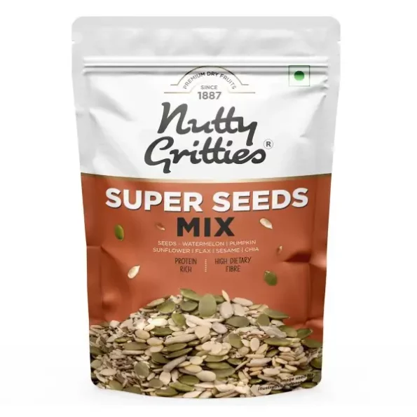 Nutty Gritties Premium Super Seed Trail Mix 200g available on Herbkart