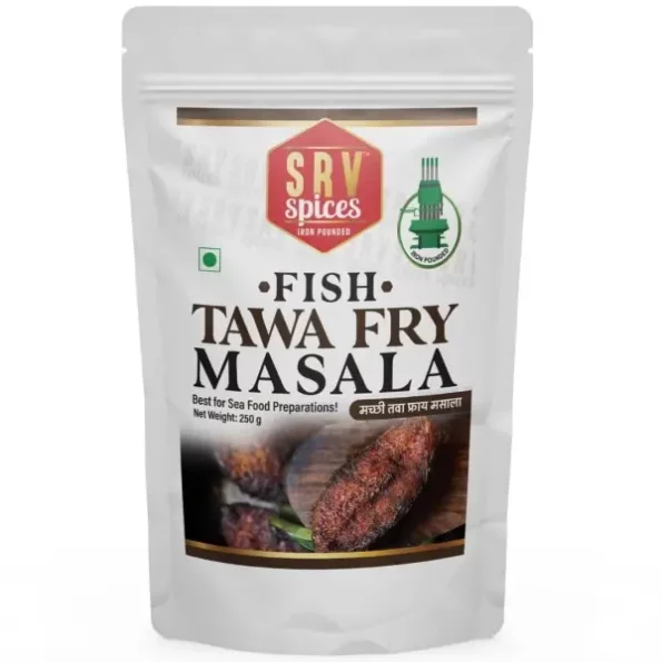 SRV SPICES (iron pounded) Fish Tawa Fry Masala (250G) available on Herbkart