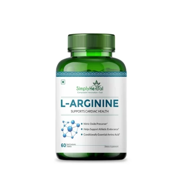 Simply Herbal L-Arginine Supplement 500 mg Pre- Post Workout 60 tablet available on Herbkart