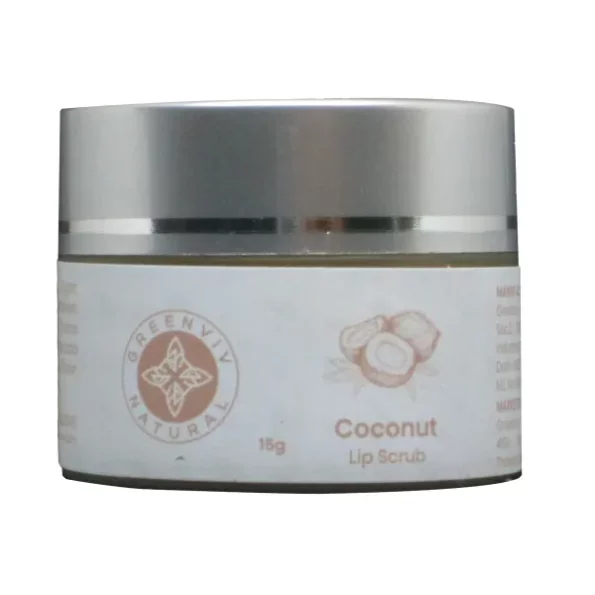 Greenviv Natural Lip Scrub - Coconut, 15GM, Herbkart8t771xJVVvMuiL.webp,