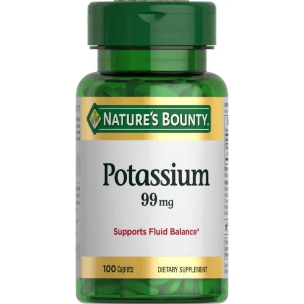 Natures Bounty Potassium,99 mg,100 Caplets available on Herbkart