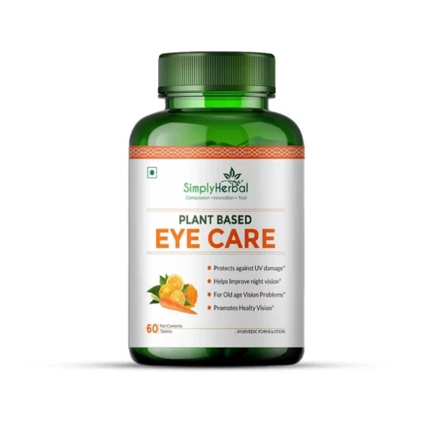 Simply Herbal Plant Based Eye Care Tablets for Healthy Eyes (60 Tablets) available on Herbkart