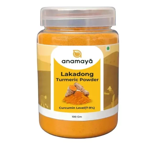 Anamaya Lakadong Turmeric Powder from Meghalaya with high curcumin content 100 Gms, Herbkart8t771pMTt20-CEL.webp, Herbkart8t771pMTt20 CEL