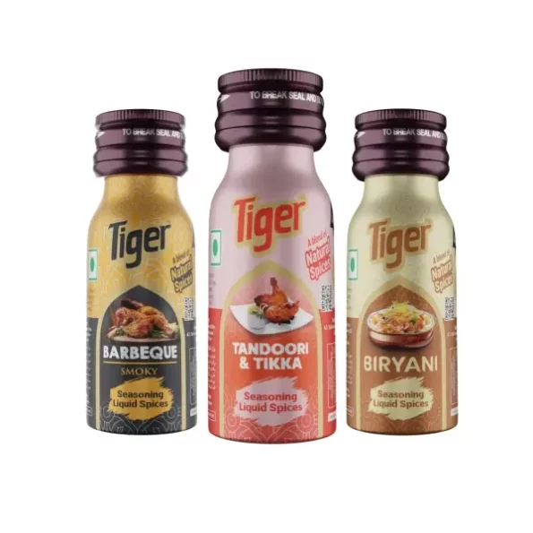 Tiger Tandoori Tikka, Tiger Barbeque Smoky, Tiger Biryani Essence Seasoning Liquid Spices - 18 * 3-54 ML, Herbkart8t771UwkKdBaEL.webp, Herbkart8t771UwkKdBaEL