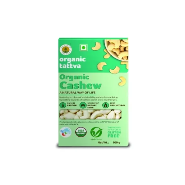 Organic Tattva Cashews, (Pack of 1(100gm) available on Herbkart