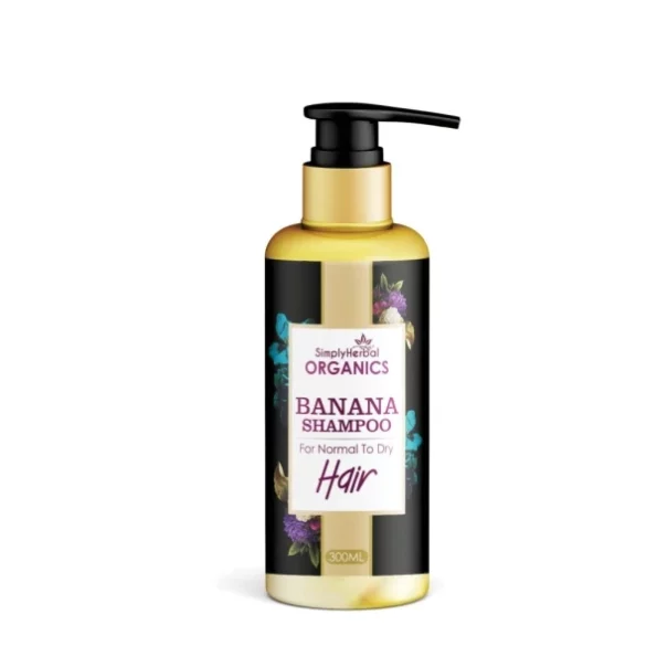 Simply Herbal Organics Banana Shampoo With Aloe Vera Extract (SLS Free) available on Herbkart