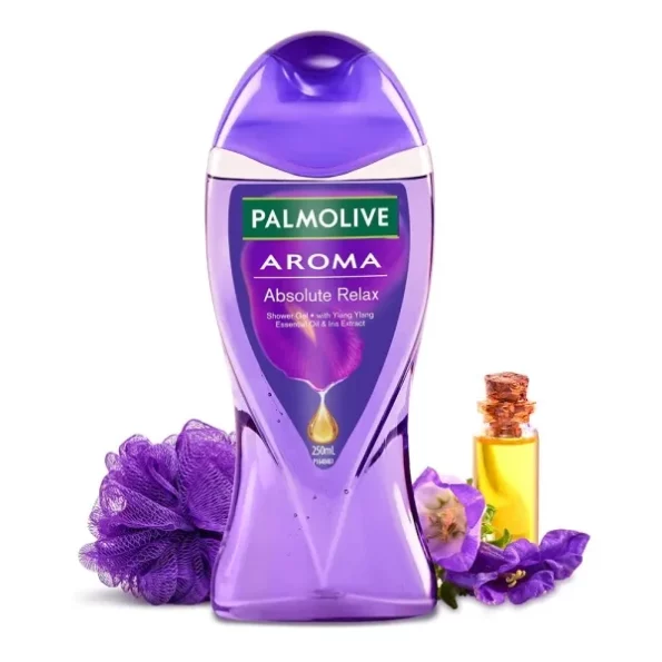 Palmolive Iris Flower & Ylang Ylang Essential Oil Aroma Absolute Relax Body Wash 250ml available on Herbkart