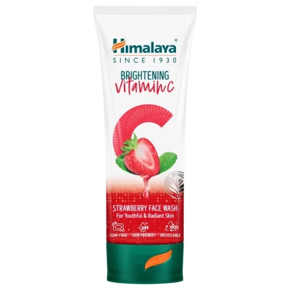 Himalaya Brightening Vitamin C Strawberry Face Wash | Brightening Face Cleanser | Remove Dull Skin | 100ml, Herbkart8t771oGhubV92L.webp, Herbkart8t771oGhubV92L