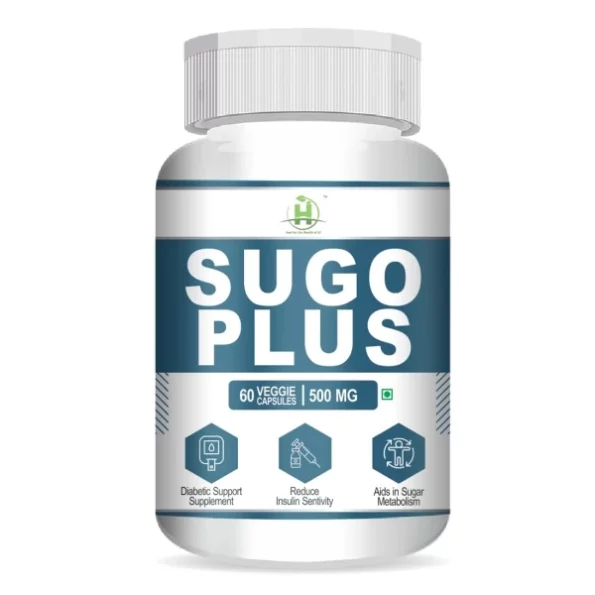 Healthy Nutrition Sugo Plus With Karela 120mg 60 Veg Capsules available on Herbkart