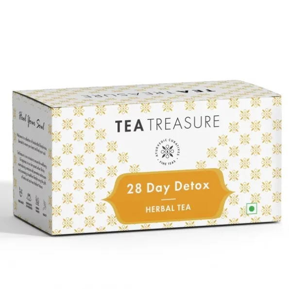 Tea Treasure 28 Days Detox Tea -25 Pyramid Tea Bags available on Herbkart