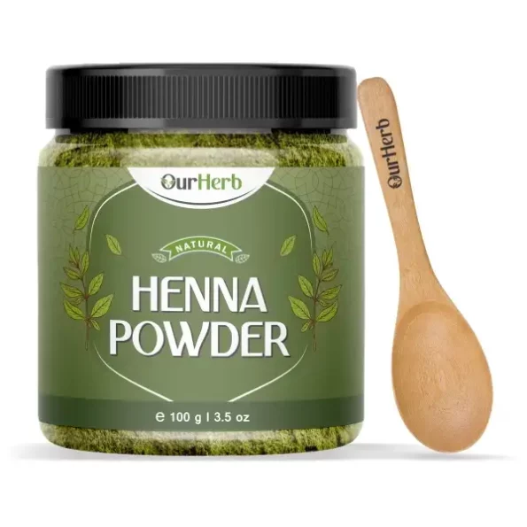 OurHerb Pure & Natural Henna Powder (Lawsonia Inermis) - 100g available on Herbkart