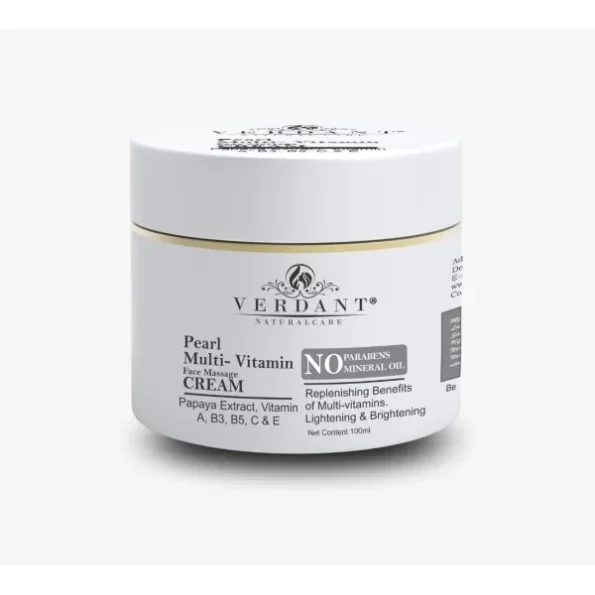 Verdant Natural Care Pearl Face Moisturizer Cream with Papaya Extract - 100 ml available on Herbkart