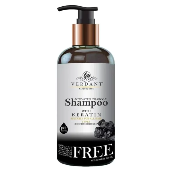 Verdant Natural Care Activated Charcoal Shampoo - 300 ml available on Herbkart