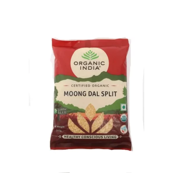 ORGANIC INDIA Commodity Moong Dal Dhuli/Moong Dal Split - 500g available on Herbkart