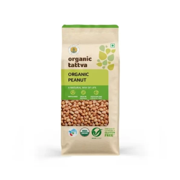 Organic Tattva, Organic Raw Unpolished Peanuts/Groundnuts, 500 gram available on Herbkart