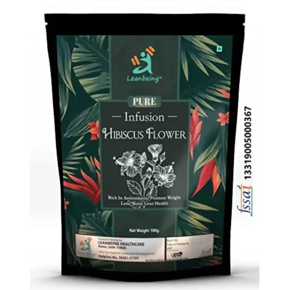 Leanbeing Organic Hibiscus Flower Tea, 250 Gm available on Herbkart