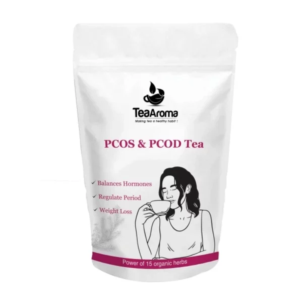 Tea Aroma - PCOS & PCOD Tea - Shatavari, Chasteberry, Fennel Seed - 50 g available on Herbkart