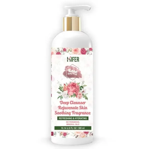 Kifer Rose Body Wash Deep Cleanser - 300ml available on Herbkart