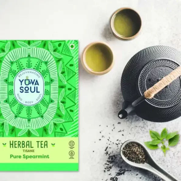 YUVA SOUL Spearmint Tea - 75 Grams available on Herbkart