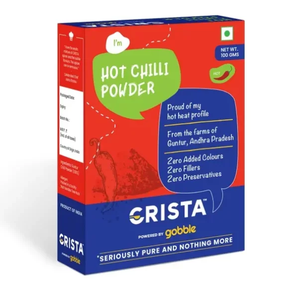 CRISTA Hot Chilli Powder 100gms available on Herbkart