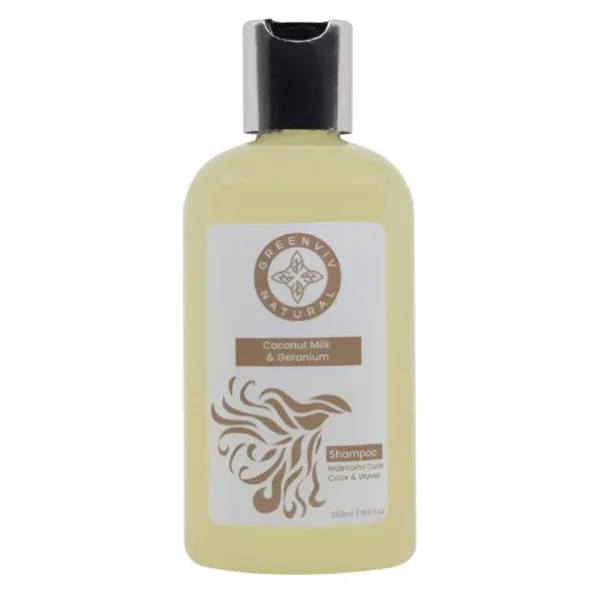 Greenviv Curls & Waves Shampoo - Coconut Milk & Geranium, 280ML available on Herbkart