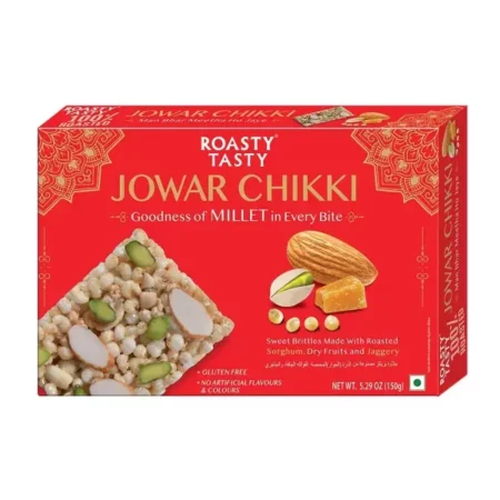 Roasty Tasty Sorghum Millet Bars - Jowar Bite | Millet Chikki Bars | Peanut Chikki with Jaggery | Protein Snacks | No Added Sugar | Healthy Snacks | Energy Bar Replacement | Pack of 1 | 150g