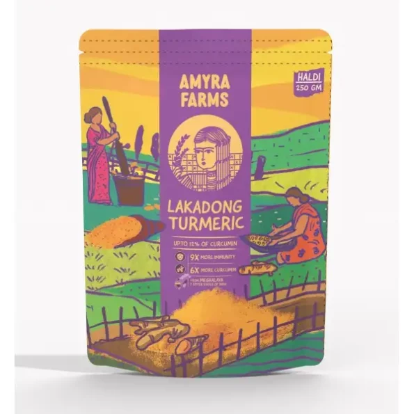 Amyra Farms - Lakadong Turmeric Powder from Meghalaya 250G available on Herbkart