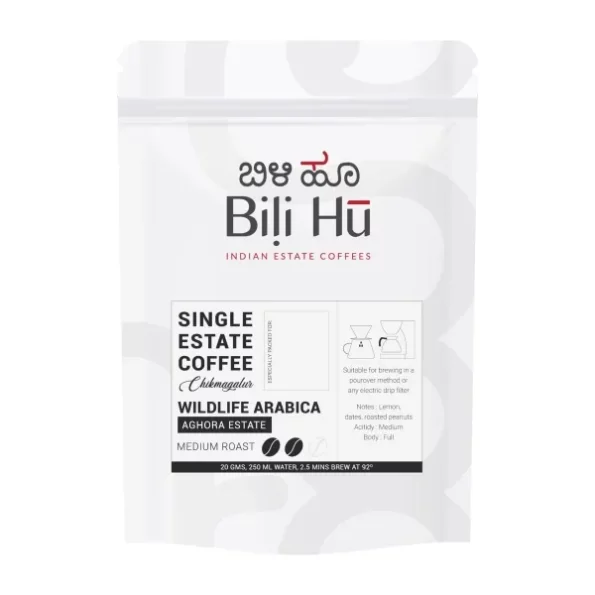 Bili Hu Coffees Aghora Estate, Medium Light Roast (Drip Filter/Pourover Grind) 200g available on Herbkart