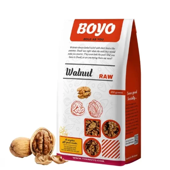 BOYO 100% Natural California Walnut Kernels 250g Without Shell available on Herbkart