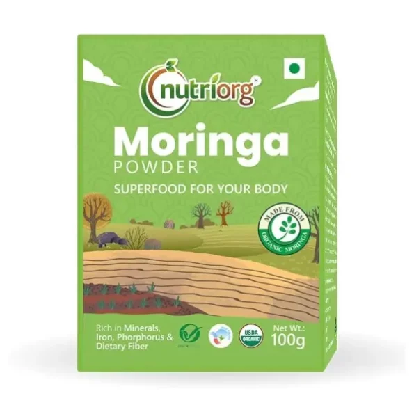 Nutriorg Moringa Powder - 100gm available on Herbkart