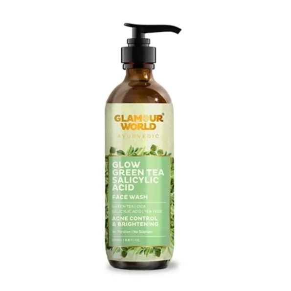 Glow Green Tea Salicylic Acid Face Wash fo All Skin Type (200 ml) available on Herbkart