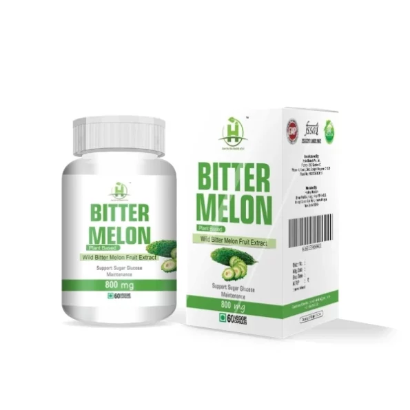 Healthy Nutrition Natural Bitter Melon Supplement Veg - 60 Capsulessus available on Herbkart