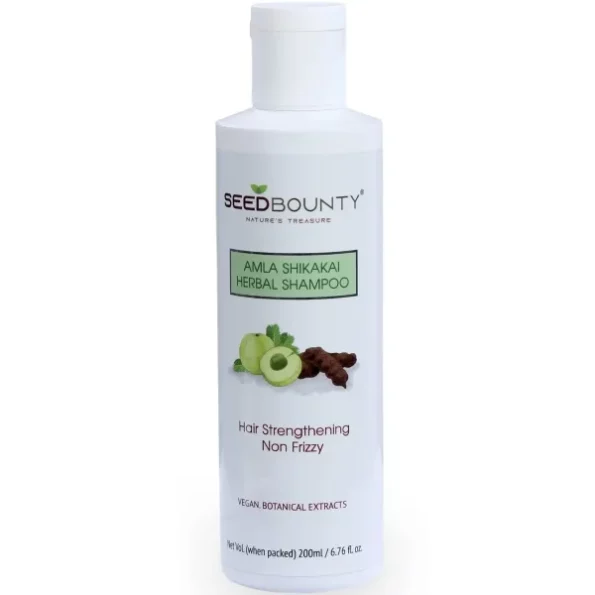 SEEDBOUNTY Amla Shikakai Shampoo with Brahmi 200 ml available on Herbkart