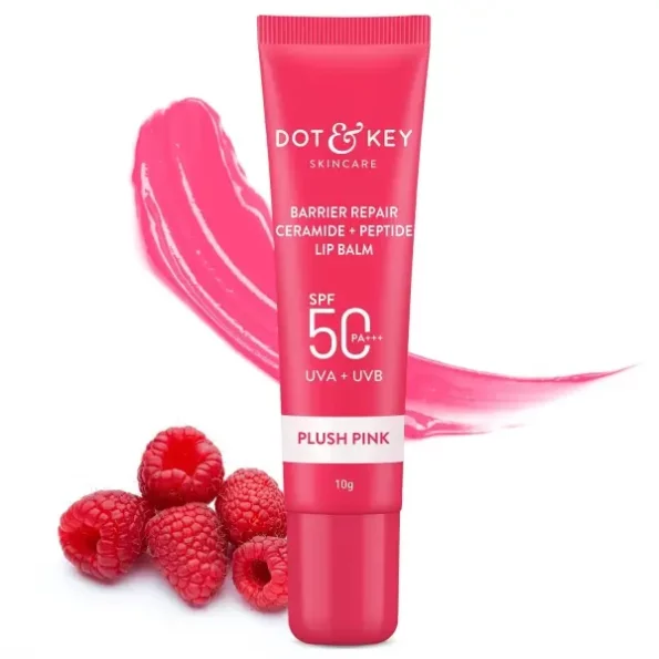 Dot & Key Ceramide & Peptide Barrier Repair Lip Balm SPF 50, PA+++ , 10gm available on Herbkart