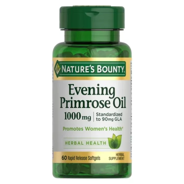 Natures Bounty Evening Primrose Oil 1000 mg - 60 Softgels available on Herbkart