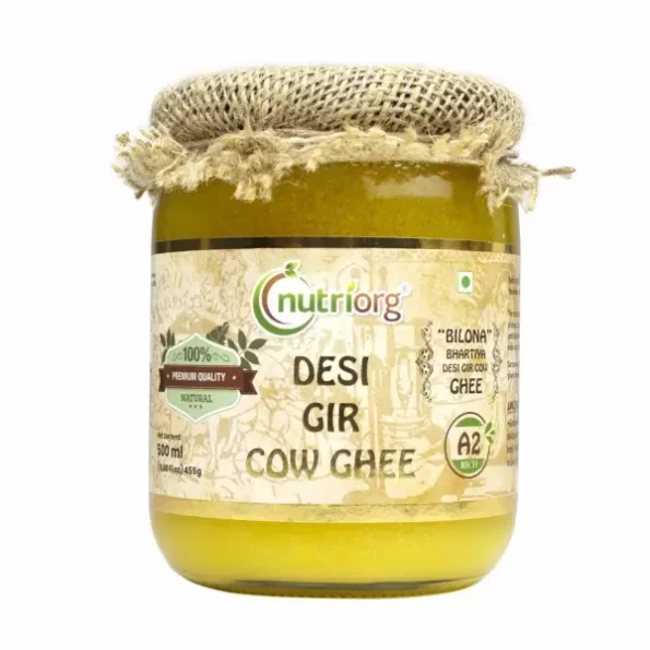 Nutriorg A2 Gir Cow Ghee (500 ml) available on Herbkart