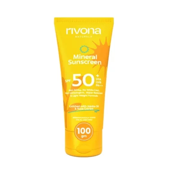 Rivona Naturals Mineral Sunscreen Spf 50 PA +++ 100 gm available on Herbkart