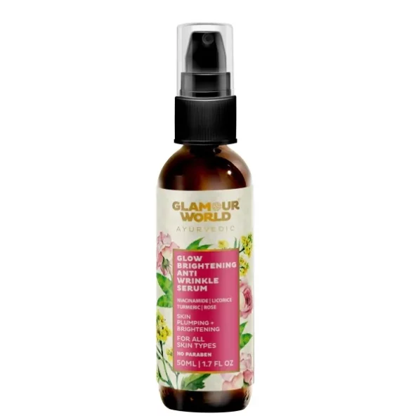 Glamour World Ayurvedic Glow Brightening Anti Wrinkle Serum, 50 ml available on Herbkart