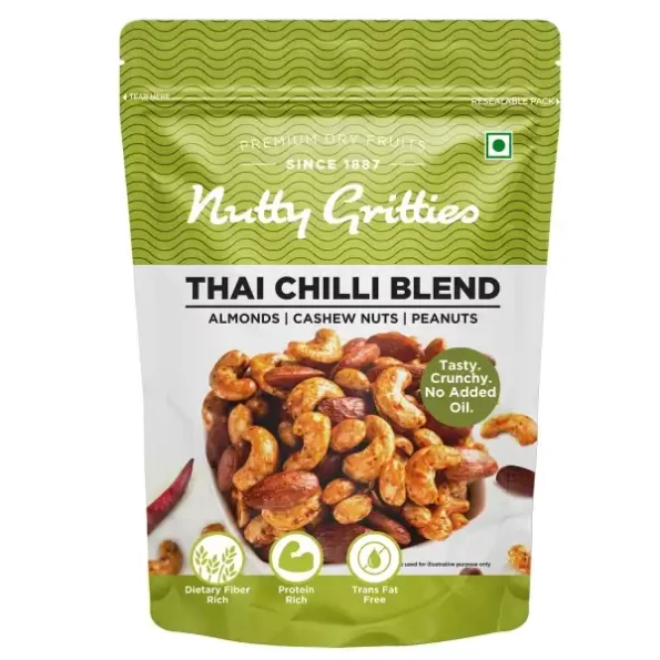 Nutty Gritties Thai Chilli Blend Trail Mix 200g available on Herbkart