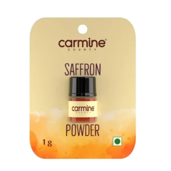 Carmine County Saffron Powder 1 g (Easy to Use Pack) - Powdered Sun Dried Natural Saffron available on Herbkart