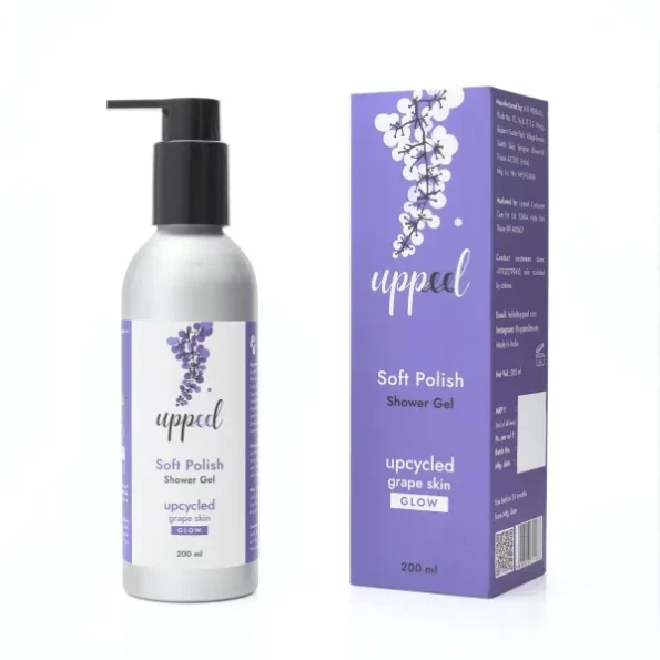 Uppeel Grape Skin Soft Polish Shower Gel 200 ml available on Herbkart